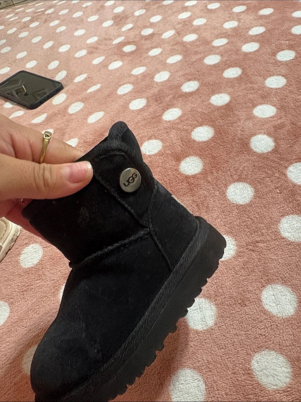 UGG Kids Black Classic Short Boot